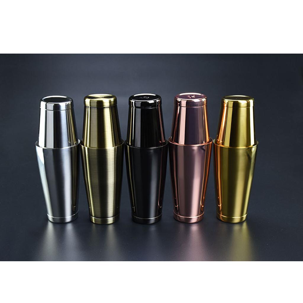 Boston Shaker Set - Zestaw shakera Boston ze stali nierdzewnej,
