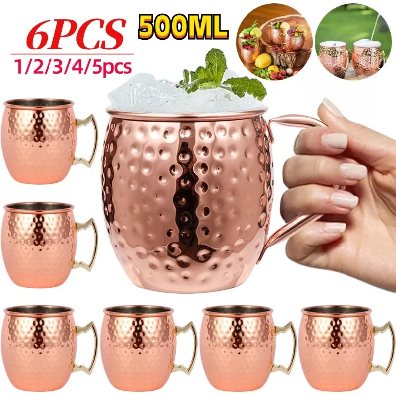 Mule Copper Mug - 1-6 szt. Kubki do koktajli, kieliszki