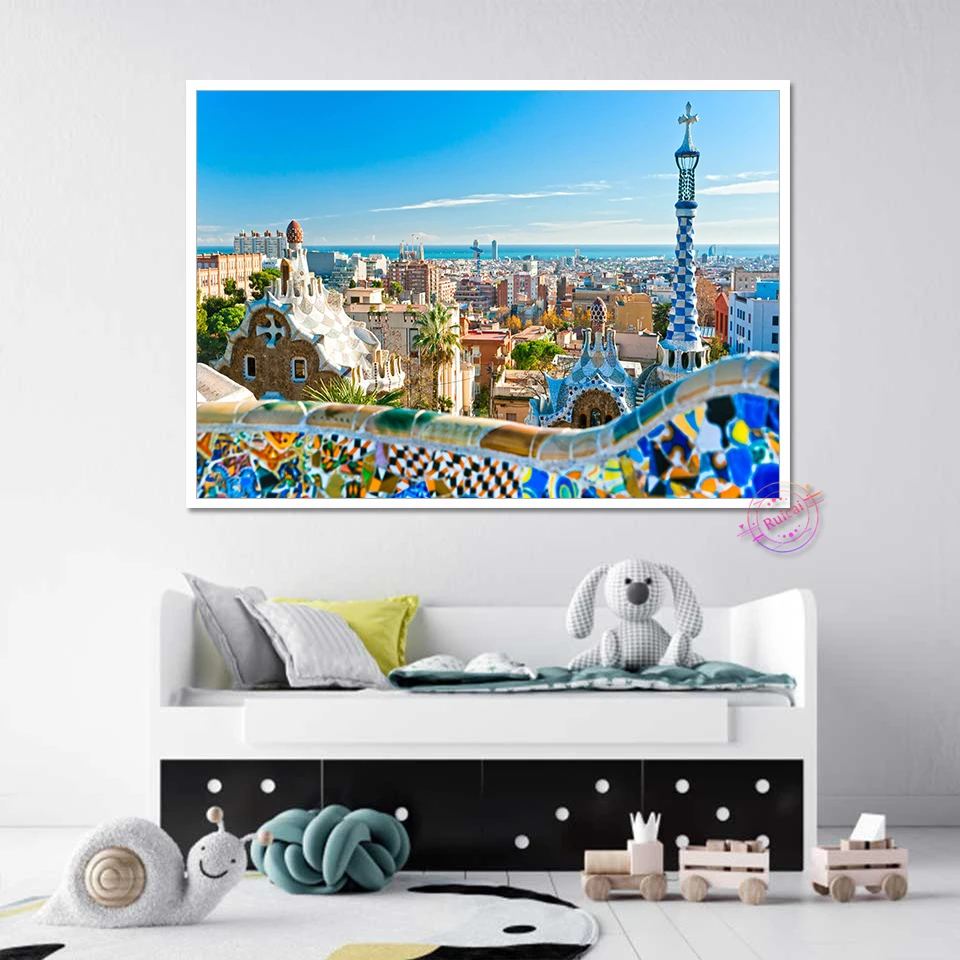Home Barcelona - Park Guell W Barcelona Hiszpania Plakat