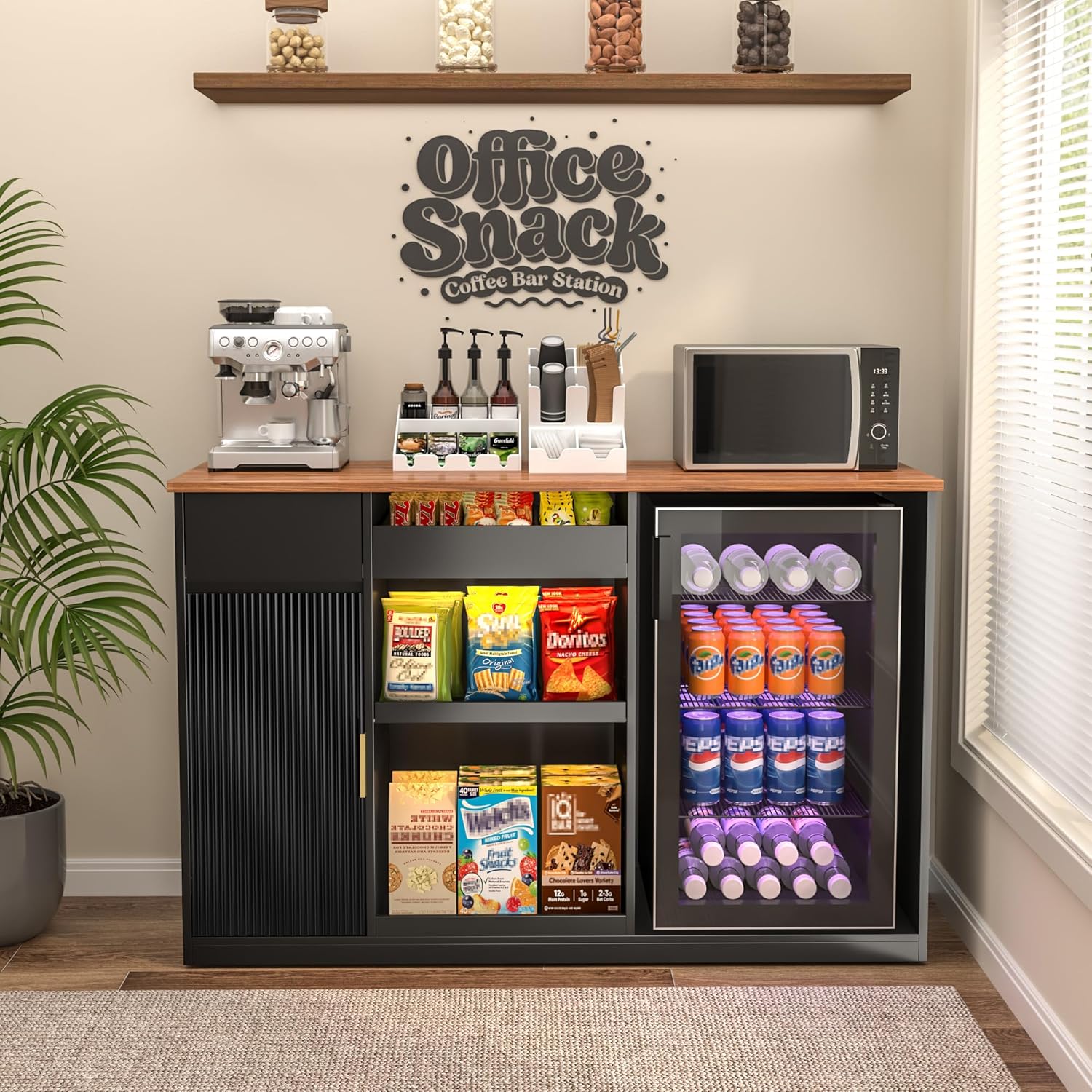 Home Bar Shelves - Szafka na przekąski z przestrzenią na