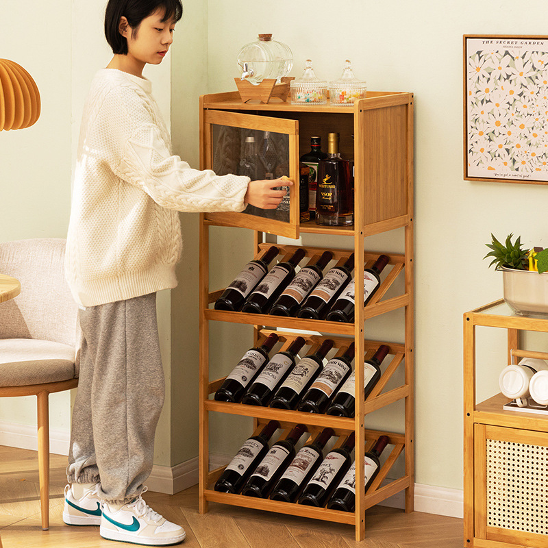 Stojak na wino z litego bambus – Home Bar Shelves recenzja i cena