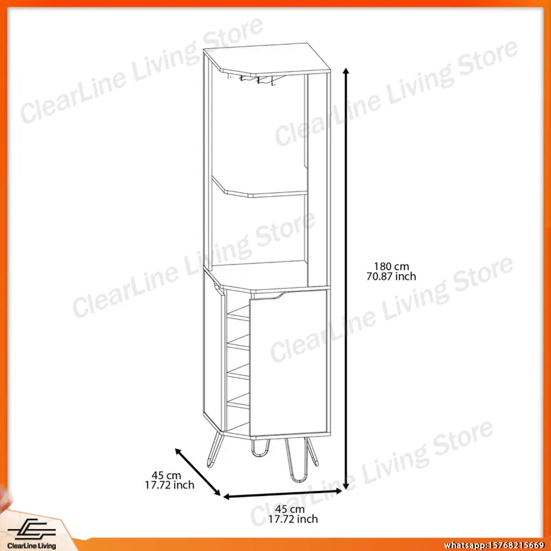 Narożna szafka barowa z 6 wbud – Home Bar Shelves recenzja i cena