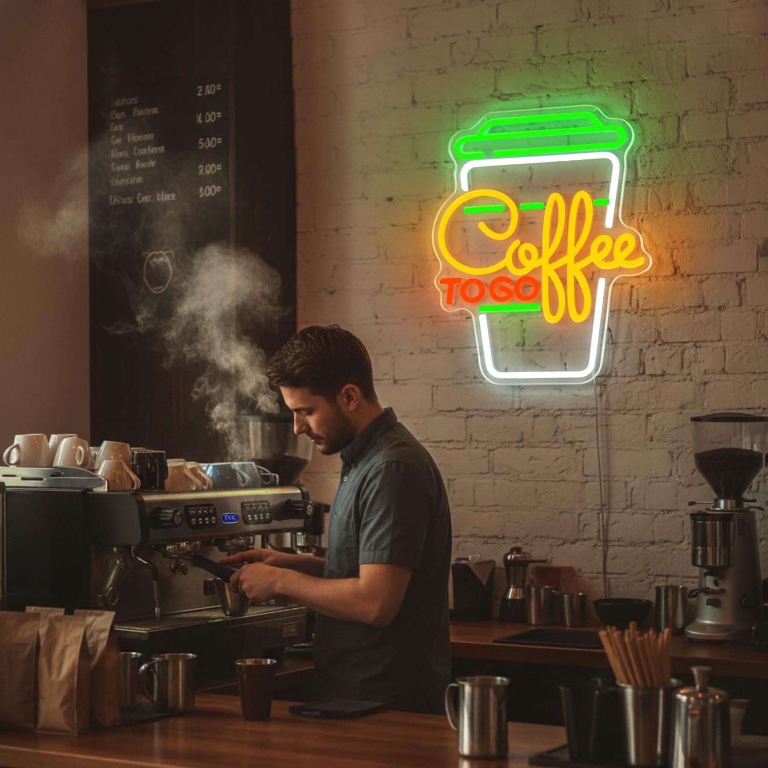 Neonowy szyld kawowy, ściemnia – Home Bar And Restaurant recenzja i cena