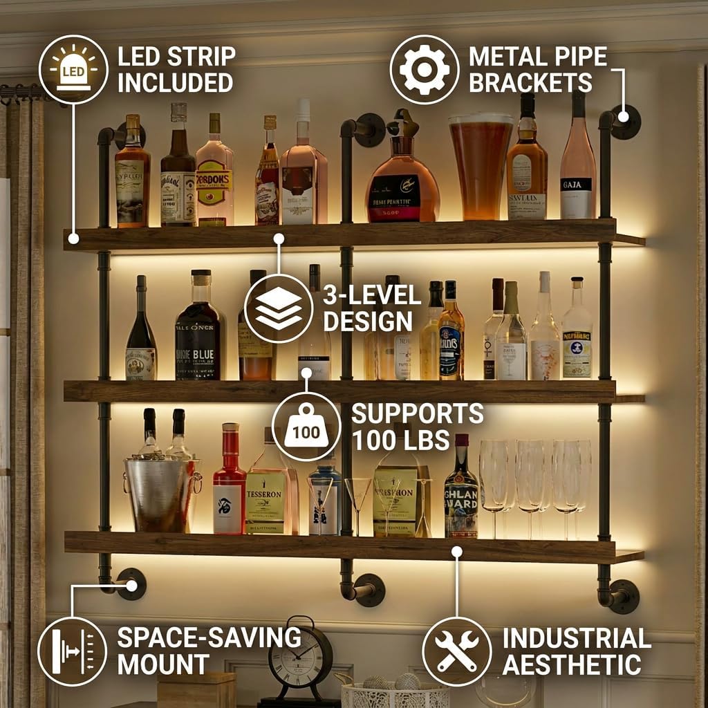 Półka na wino do montażu na śc – Home Bar Shelves recenzja i cena