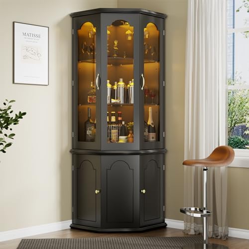 Narożna szafka barowa z oświet – Home Bar Shelves recenzja i cena