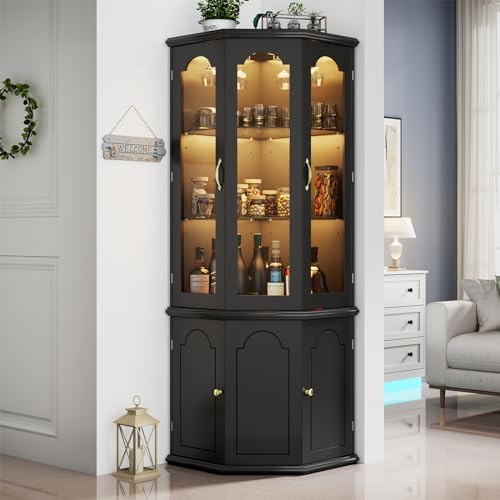 Narożna szafka barowa z oświet – Home Bar Shelves recenzja i cena