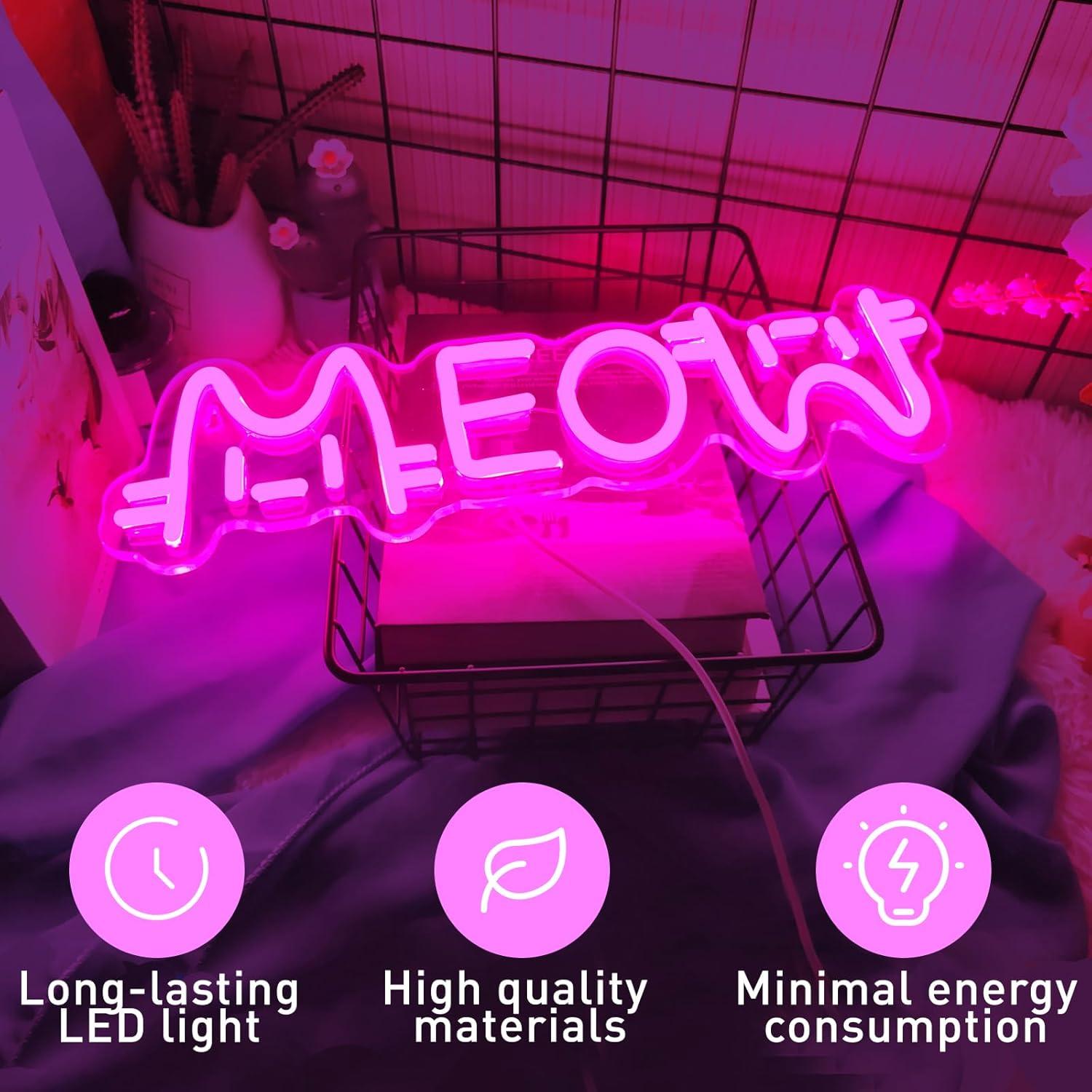 Neonowy Znak Meow Kot, Zasilan – Home Bar And Restaurant recenzja i cena
