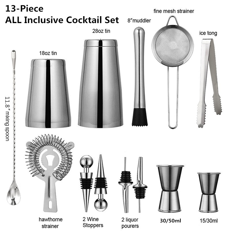 13 sztuk/zestaw Shaker do kokt – Boston Shaker Set recenzja i cena