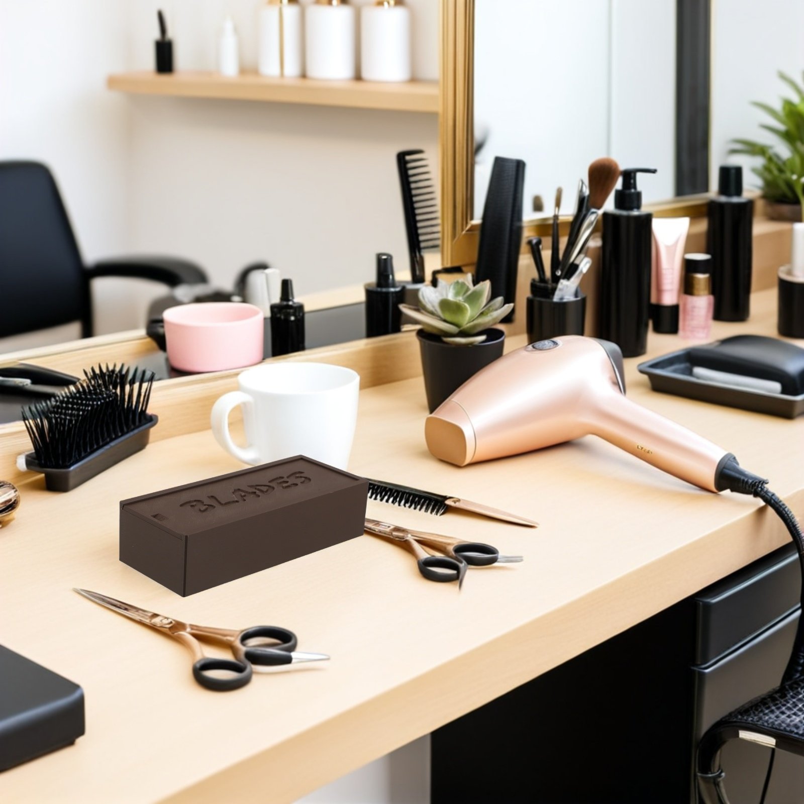 Brązowe etui na ostrza z podwó – Home Barber recenzja i cena