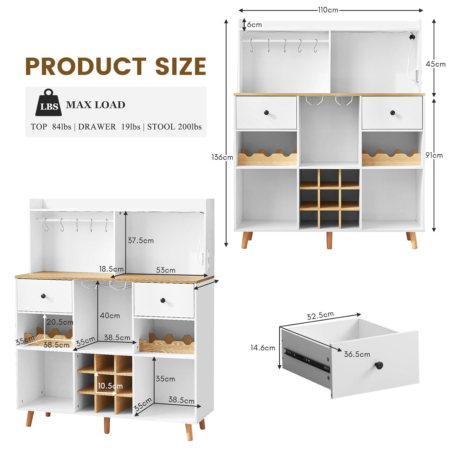 Szafka barowa na wino z gniazd – Home Bar Shelves recenzja i cena
